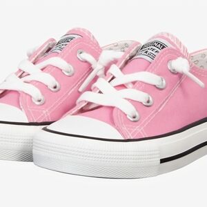 Weestep Kids Pink Canvas Sneakers Size 10 NWT